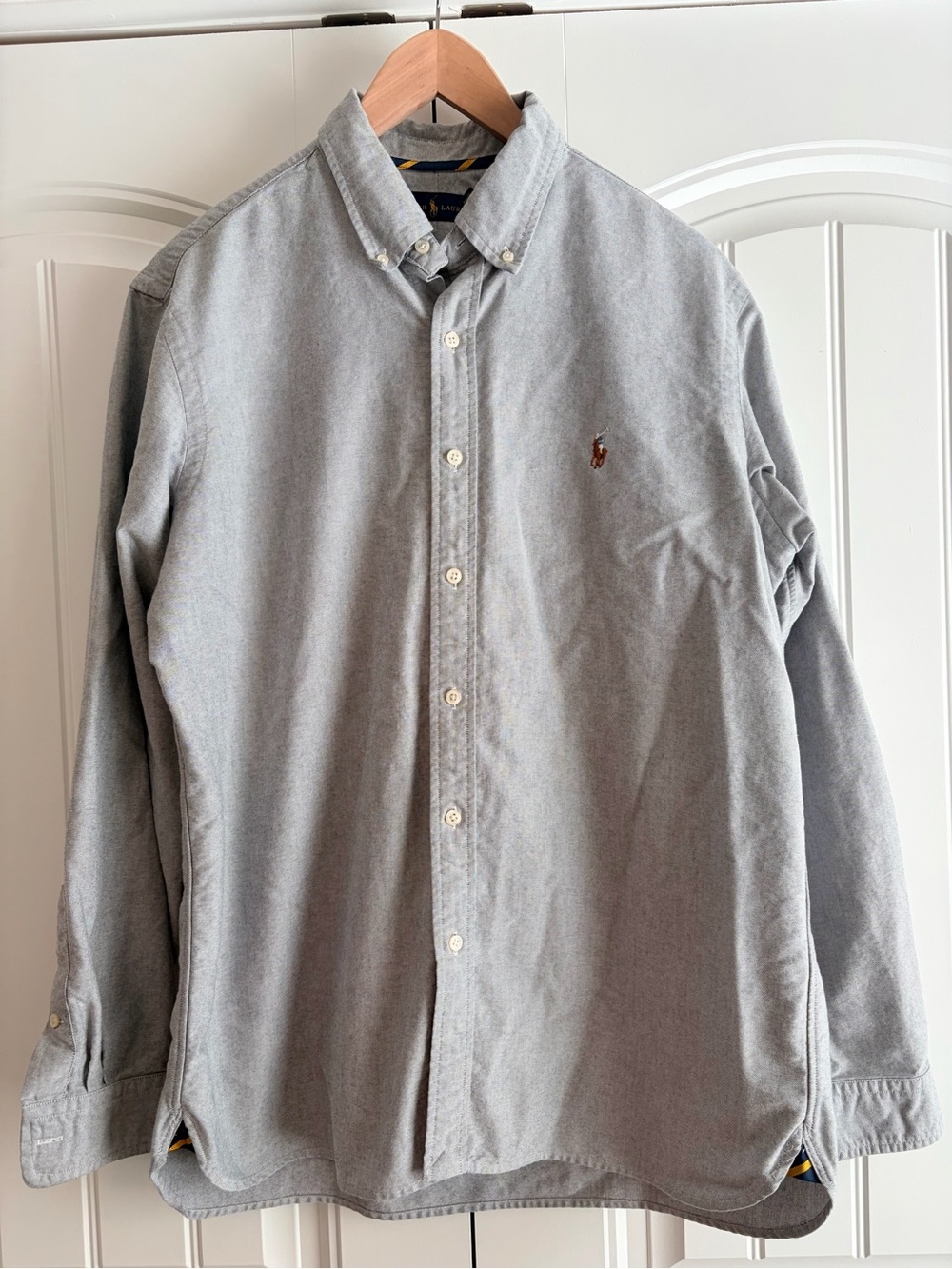 Ralph Lauren Men's Long Sleeve Gray Button Down Shirt Size Large - Picture 2 of 8